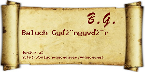 Baluch Gyöngyvér névjegykártya
